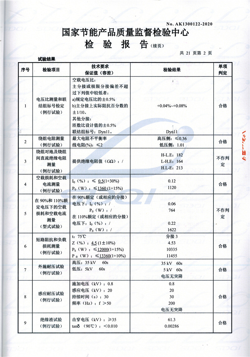 高低压试验报告-S11-1250宝丰宝丰宝丰油浸式变压器-2.jpg
